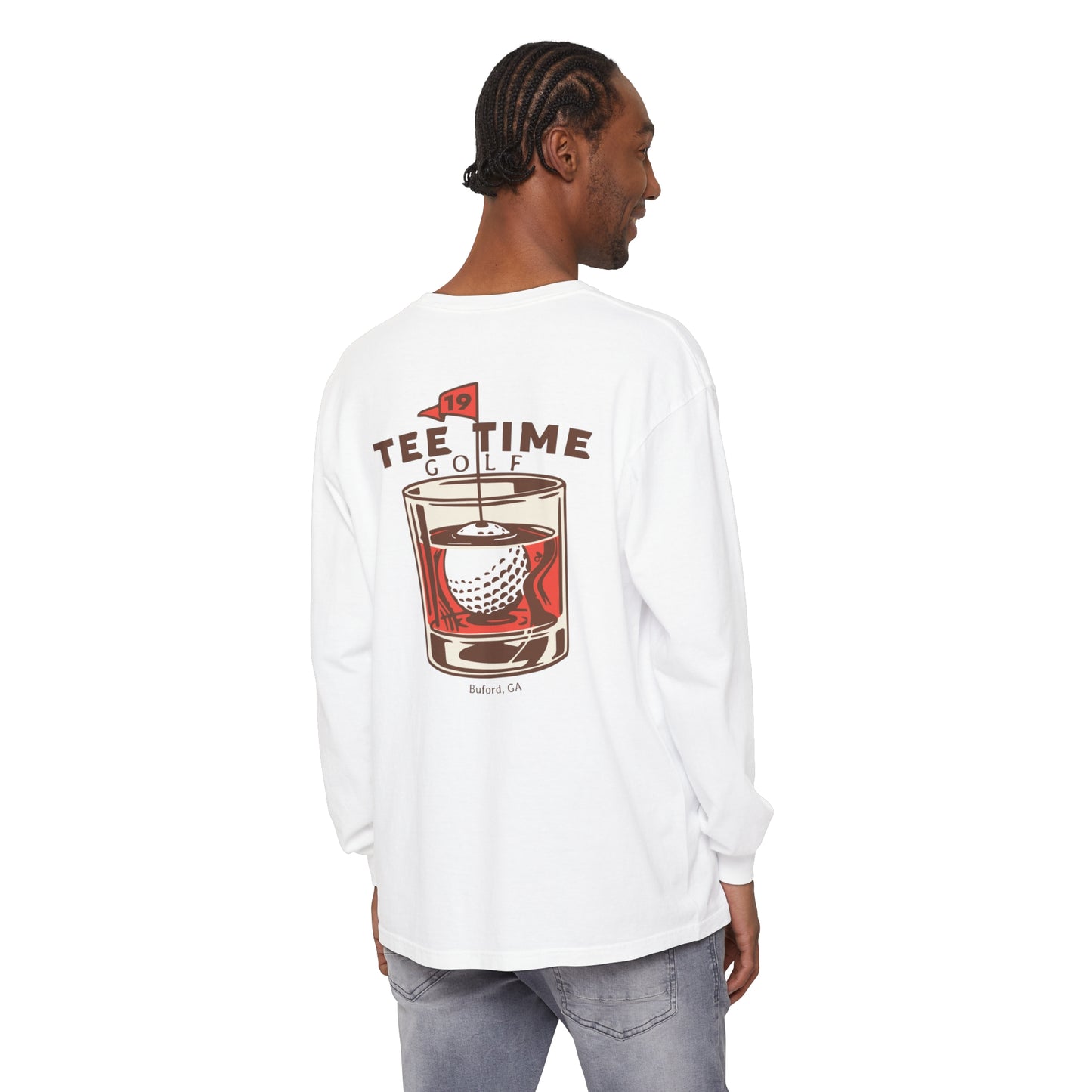 Tee Time Whiskey Glass Long Sleeve T-Shirt